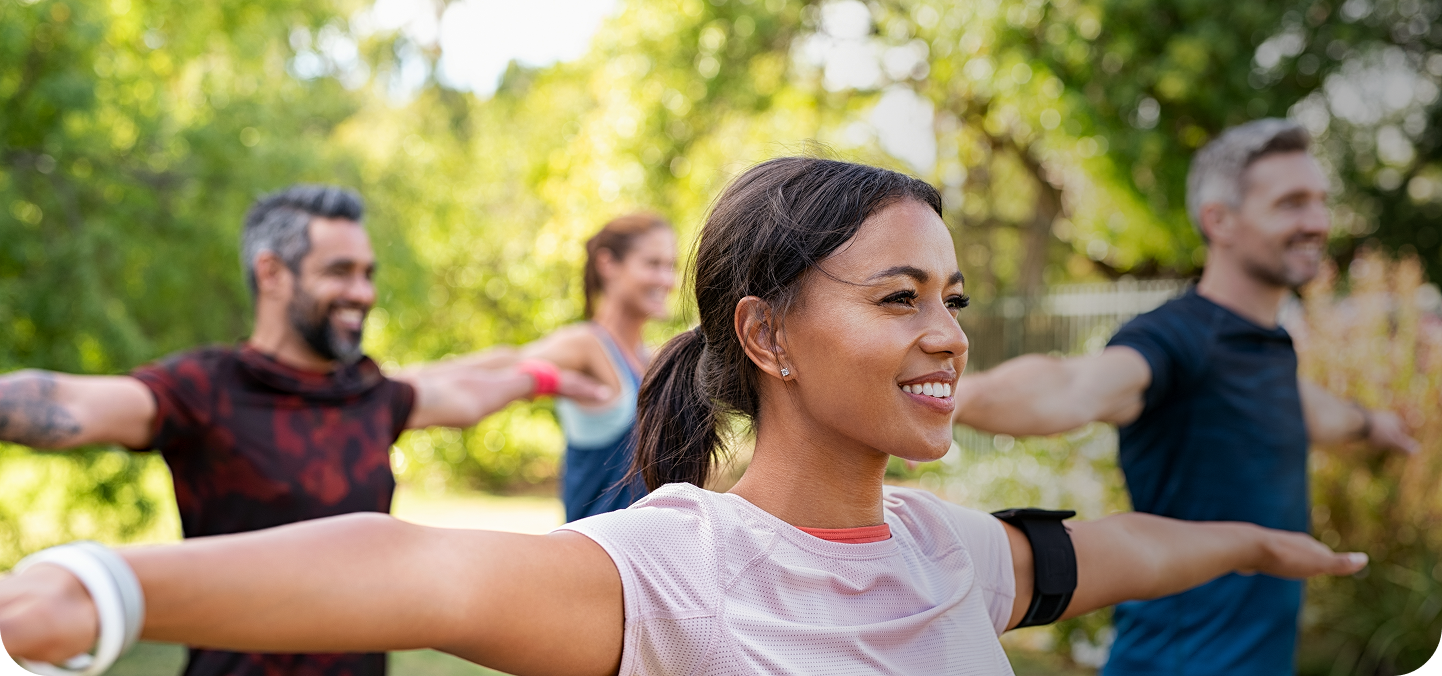 Friends enjoying an active lifestyle