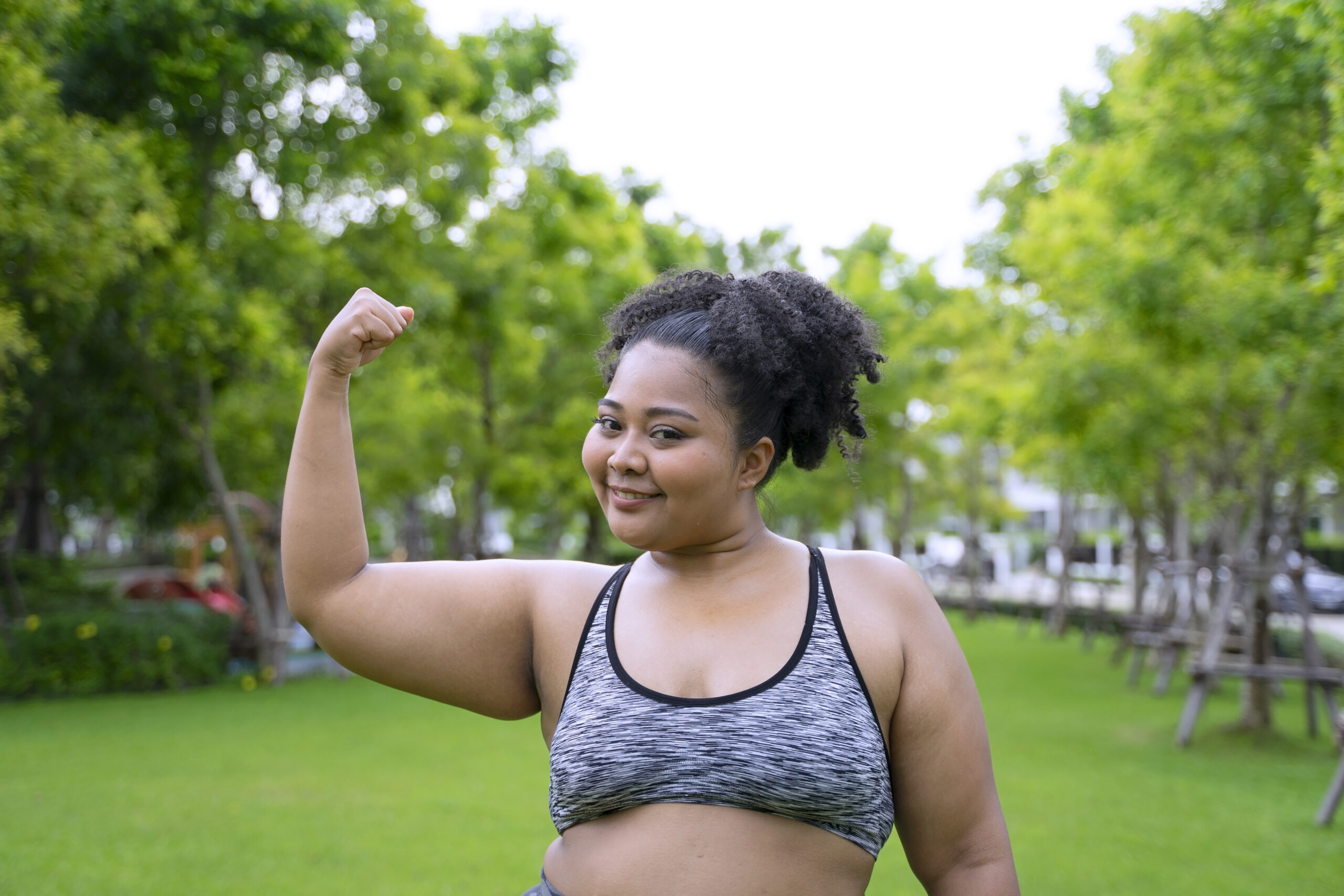Person exercising outdoors